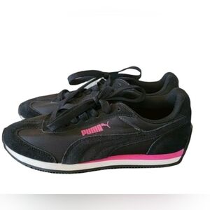 Puma Women's 76 Runner Fun Peacoat Ankle-High Fashion Sneaker Black & Pink